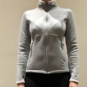 North face zip up grey